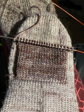 knitting a patch flap
